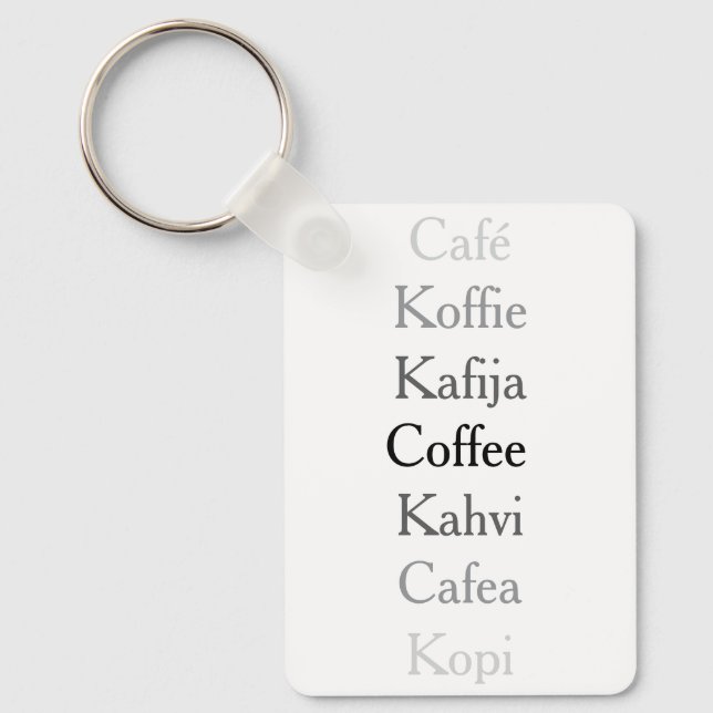 Globale Kaffee Schlüsselanhänger (Vorderseite)