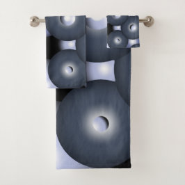 Globale konzentrische Zirkel-Orbitalkunst Abstrakt Badhandtuch Set