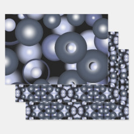 Globale konzentrische Zirkel-Orbitalkunst Abstrakt Geschenkpapier Set