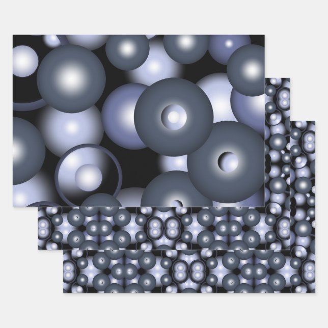 Globale konzentrische Zirkel-Orbitalkunst Abstrakt Geschenkpapier Set (Set)