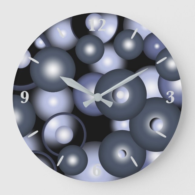 Globale konzentrische Zirkel-Orbitalkunst Abstrakt Große Wanduhr (Vorderseite)