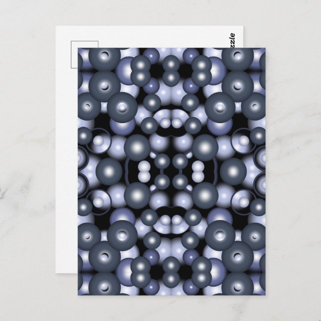 Globale konzentrische Zirkel-Orbitalkunst Abstrakt Postkarte (Vorne/Hinten)