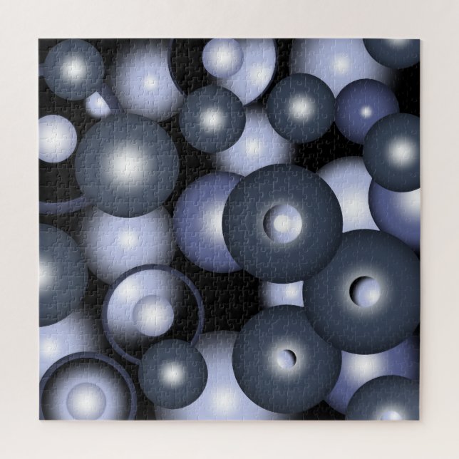 Globale konzentrische Zirkel-Orbitalkunst Abstrakt Puzzle (Vertikal)