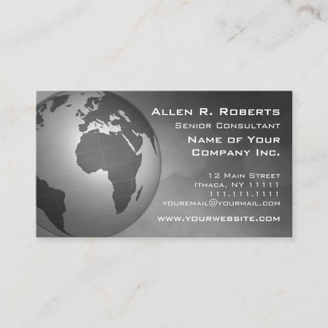 Globale korporative internationale visitenkarte (Vorderseite)