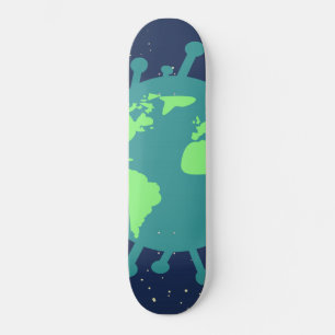 Globale Pandemie (Viruspartikeln) (Virusinfektion) Skateboard