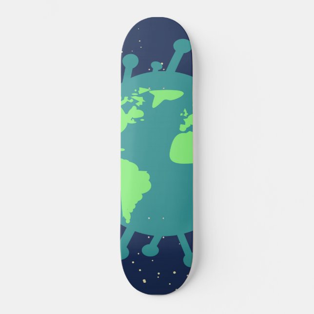Globale Pandemie (Viruspartikeln) (Virusinfektion) Skateboard (Vorderseite)