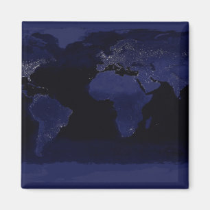 Globale Sicht auf die Lichter der Stadt Magnet