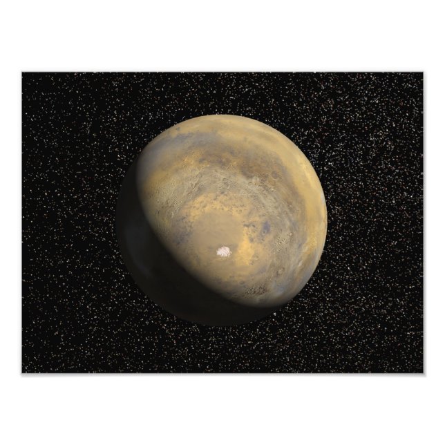 Globale Sicht der Mars Fotodruck (Vorne)