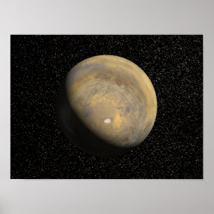 Globale Sicht der Mars Poster