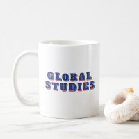 Globale Studien mit blauen Buchstaben