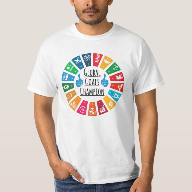 Globale Ziele Champion der SDGs der Vereinten Nati T-Shirt (Vorderseite)