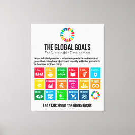 Globale Ziele für Nachhaltige Entwicklung Leinwanddruck