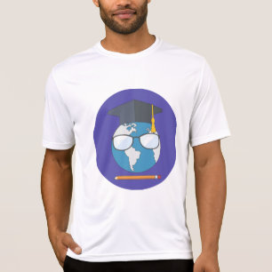 Globaler Bildungsabschluss Erde Intelligenter Plan T-Shirt
