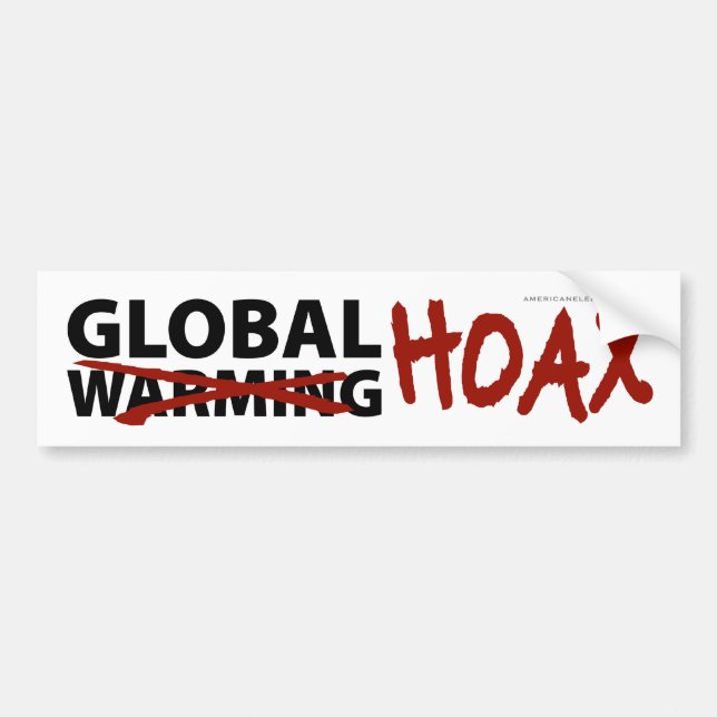 Globaler Erwärmungs-Scherz Autoaufkleber (Vorne)