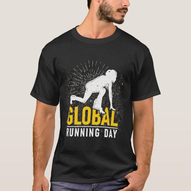 Globaler Running Day für den globalen Running Day  T-Shirt (Vorderseite)