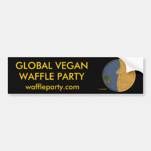 Globaler veganer Waffel-Party-Autoaufkleber 1 Autoaufkleber