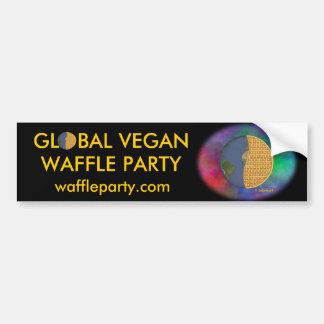 Globaler veganer Waffel-Party-Autoaufkleber 2,1 Autoaufkleber