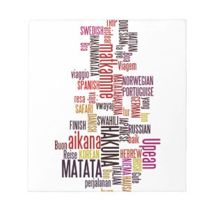 Globales Flair: Hakuna Matata in jeder Sprache Notizblock