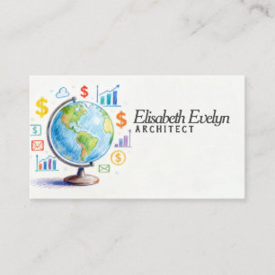 Globales Geschäfts- und Finanznetzwerk Visitenkarte