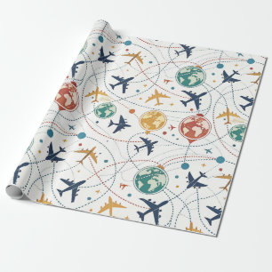 Globales Reiseflugmuster (2) Geschenkpapier