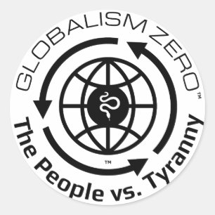 Globalism Zero™ Black Circle Logo-Aufkleber Runder Aufkleber