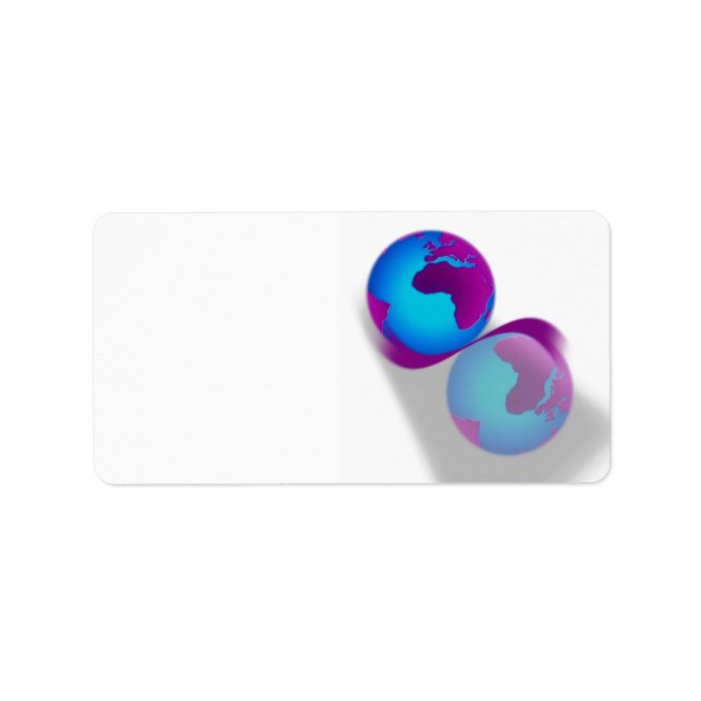 Globe Adressaufkleber (Vorne)