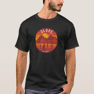 Globe Arizona Vintag Cactus Sunset Desert Landsca T-Shirt