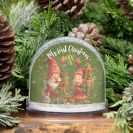 Globe Baby First Christmas - Cute Holidays Gnomes Schneekugeln
