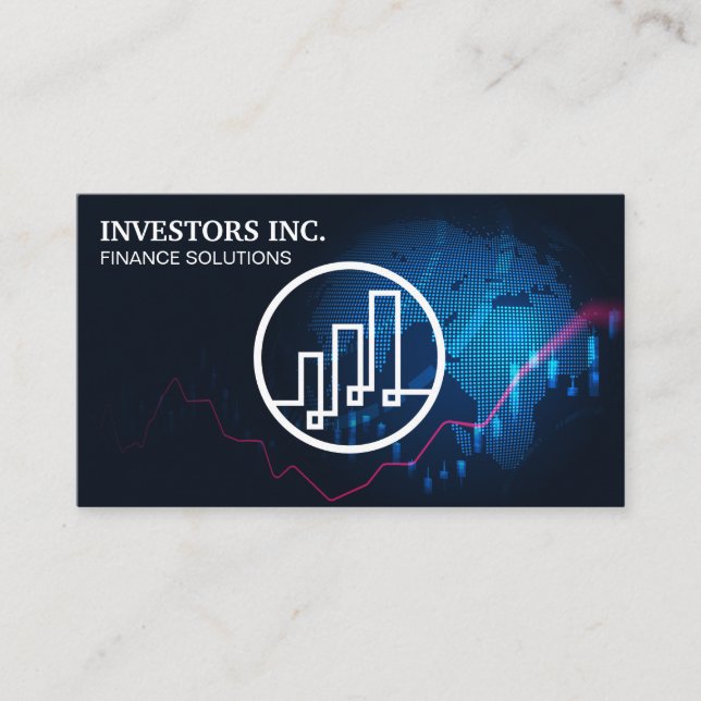 Globe | Grafik-Logo für Wachstum Visitenkarte (Vorderseite)