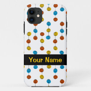 Globe Lines 'Name' iPhone Case