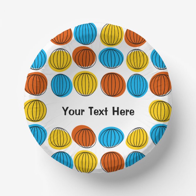 Globe Multi Text Pappteller (Vorderseite)