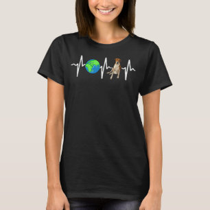 Globe Planet Earth English Foxhound Heartbeat Dog T-Shirt