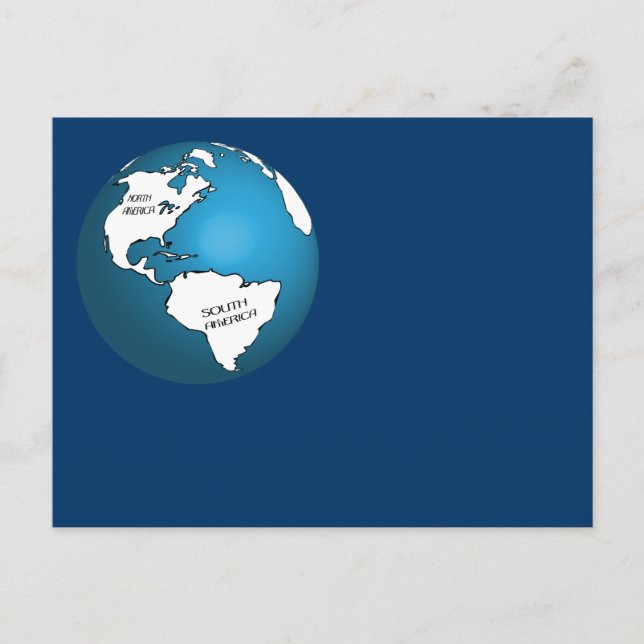 Globe Postkarte (Vorderseite)