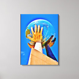 Globe-Skulptur Leinwanddruck