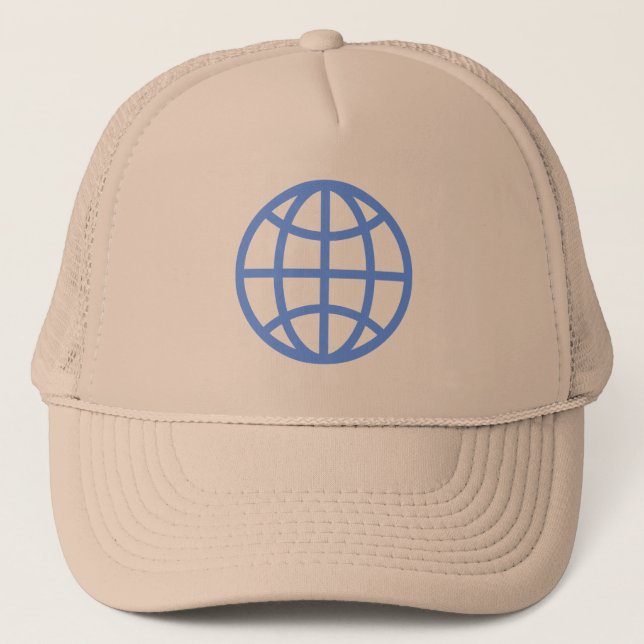 Globe-Symbol - Baby Blue Truckerkappe (Vorderseite)