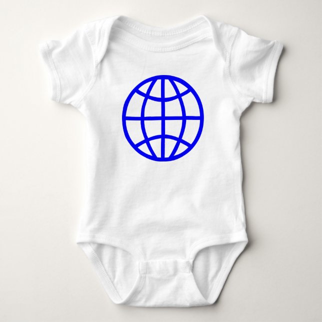Globe-Symbol Baby Strampler (Vorderseite)