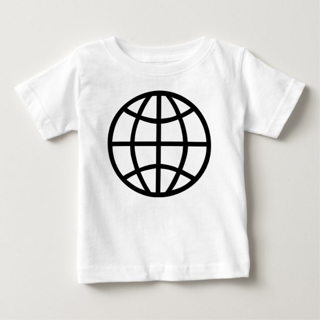 Globe-Symbol Baby T-shirt (Vorderseite)