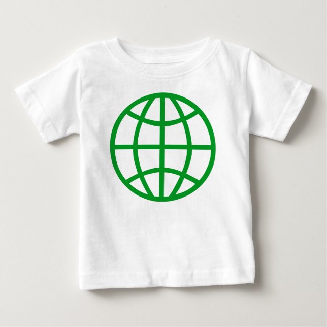 Globe-Symbol Baby T-shirt (Vorderseite)