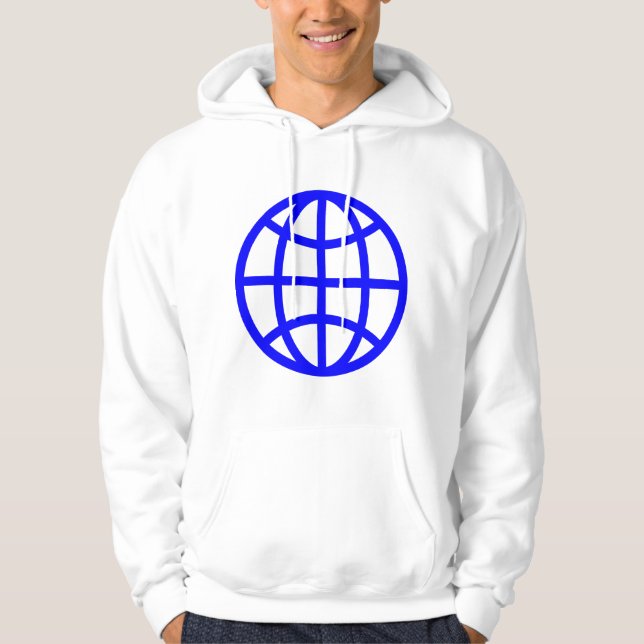 Globe-Symbol - Blau Hoodie (Vorderseite)