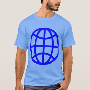 Globe-Symbol - Blau T-Shirt