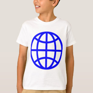 Globe-Symbol - Blau T-Shirt