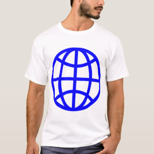 Globe-Symbol - Blau T-Shirt