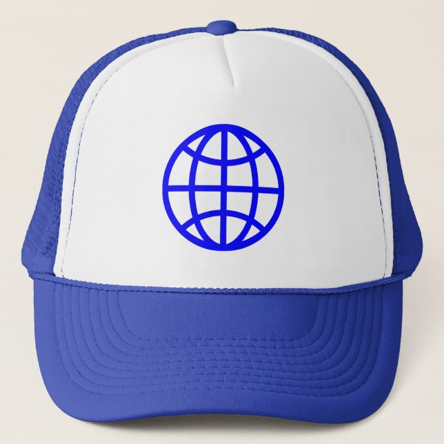 Globe-Symbol - Blau Truckerkappe (Vorderseite)