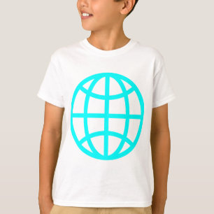 Globe-Symbol - Cyan T-Shirt