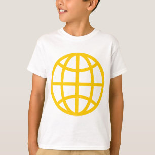 Globe-Symbol - gelb T-Shirt