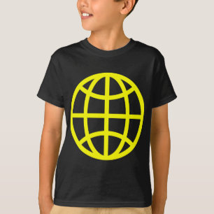 Globe-Symbol - Gelb T-Shirt