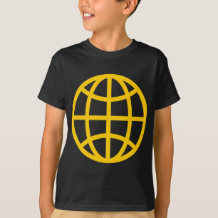 Globe-Symbol - gelb T-Shirt