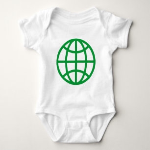 Globe-Symbol - grün Baby Strampler