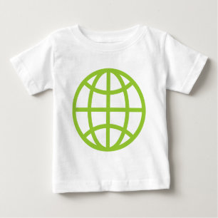 Globe-Symbol - Martian Green Baby T-shirt