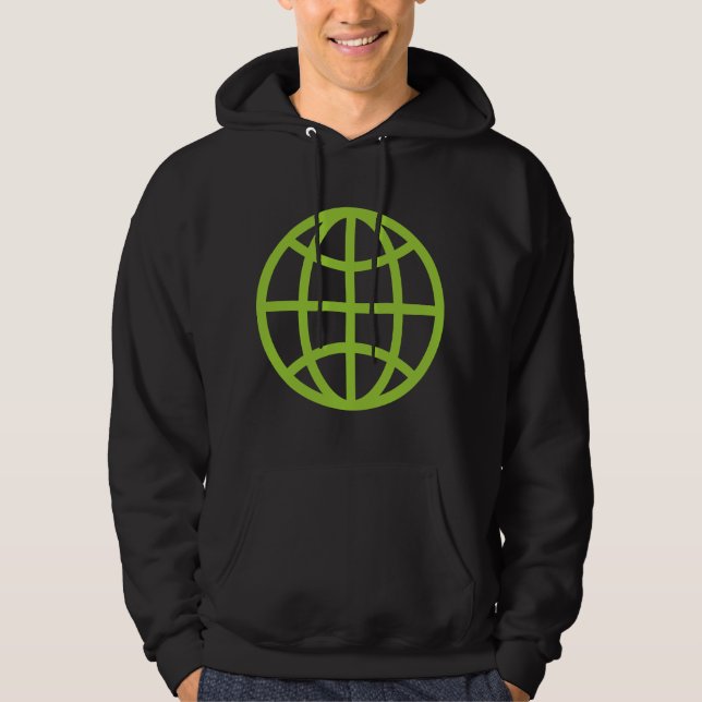 Globe-Symbol - Martian Green Hoodie (Vorderseite)